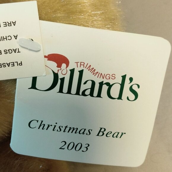 Dillards 2003 Christmas Bear Plush Scarf Hat - Picture 7 of 10
